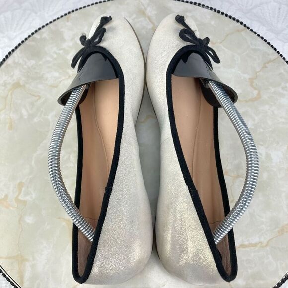 Jessica Simpson Matini Bow Ballet Flats Womens 7 Metallic Gold Ballerina Shoes - Picture 8 of 12